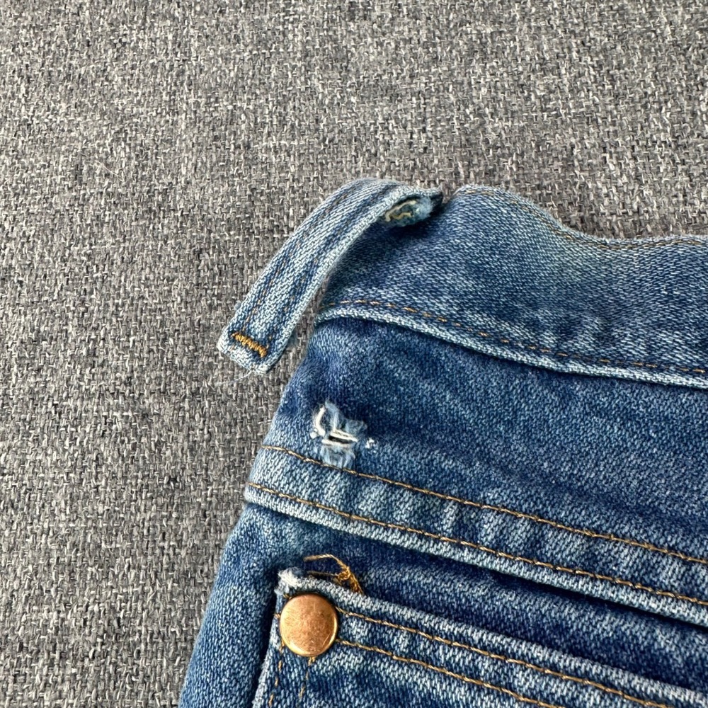 Wrangler Jeans Mens 34x32 936PWD Cowboy Cut Slim Fit Blue Denim Distressed - Picture 11 of 12
